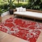 Homeroots 10' X 14' Red Ivory And Gray Striped Washable Indoor Outdoor Area Rug 600923 - alternate 1