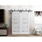 Sartodoors Sliding Closet Barn Bypass Doors with Frosted Glass White 56x96 (2* 28x96) Solid Core QUADRO4445BBB-WS-5696 - alternate 6