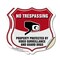 Signmission No Trespassing Shield Sign Property Prot, 6 inch X 6 inch, Vinyl Decal, 2PK SHI-D-2PACK-6-416 - alternate 1