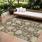 Homeroots 8' X 10' Chocolate And Beige Floral Washable Indoor Outdoor Area Rug 605196 - alternate 1