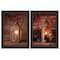 Homeroots Set Of Two Innkeepers Lantern 2 Black Framed Print Wall Art, 2PK 407213 - alternate 1