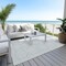 Homeroots 9' X 12' Sky Blue And Ivory Geometric Washable Indoor Outdoor Area Rug 610857 - alternate 5