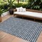 Homeroots 8' X 10' Navy Blue And Ivory Geometric Washable Indoor Outdoor Area Rug 583279 - alternate 1