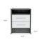 Homeroots 20" Gray Wood Two Drawer Nightstand 543666 - alternate 9