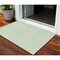 Homeroots 3' X 5' Mint Green And Ivory Geometric Washable Indoor Outdoor Area Rug 602425 - alternate 1