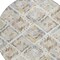 Homeroots 8' Ivory And Cream Round Geometric Washable Indoor Outdoor Area Rug 609138 - alternate 5