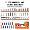 Vevor Rivet Nut Tool 16in Rivnut Tool Kit 13 PCS Mandrels and 186 PCS Rivet Nuts, 13PK DY-8804 - alternate 4