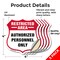 Signmission Restricted Area Shield Sign Authorized P, 4 inch X 4 inch, Vinyl Decal, 5PK SHI-D-5PACK-4-456 - alternate 4