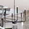 Vaxcel Beldon 6 Light Black Contemporary Chandelier Candelabra H0297 - alternate 6