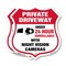 Signmission Private Driveway Shield Sign Under 24 Ho, 6 inch X 6 inch, Plastic Sign, 2PK SHI-P-2PACK-6-437 - alternate 1