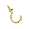 National Hardware Cup Hook, 0.64 in Opening, 2.07 in L, Brass Gold, 2PK N119-727 - alternate 4