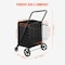 Vevor Folding Shopping Cart Rolling Grocery Cart with Double Baskets 210 LBS ZZ 509-7 - alternate 3