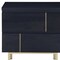 Homeroots Contemporary Black And Brass Nightstand 319131 - alternate 6