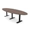 Skutchi Designs 12ft Oval Conference Table With Power | Harmony Series | 10 Person Meeting Room Table HAR-OVL-48X144-T.BK-H3041-NA - alternate 1
