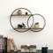 Vintiquewise Interlinked Round Wall-Mounted Shelf - Dual-Size Circular Design, Sturdy Metal Frame and QI004691.RO2 - alternate 9
