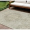 Homeroots 9' X 12' Sage Floral Medallion Washable Indoor Outdoor Area Rug 607936 - alternate 1