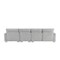 Homeroots 55" Light Gray Fabric Modular Sofa With Black Legs 568302 - alternate 10