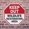 Signmission Keep Out Wildlife Restoration Area, 10 Inch X 10 Inch, Plastic Sign OC-P-10-344 - alternate 5