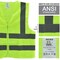 Neiko High-Visibility Safety Vest with Reflective Strips, Neon Yellow, XXX-Large for Safety 53960A - alternate 3