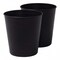 Happimess Remi Modern Classic Textured Steel 2 Gal Waste Bin, Matte Black, 2PK HPM1112A-SET2 - alternate 5