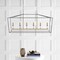 Jonathan Y Pagoda 49" 6-Light Classic Traditional Metal Linear Cage Lantern LED Pendant, Gray/Brass Gold JYL7439F - alternate 6