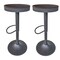 Amerihome Round Adjustable Height Bar Stools with Wood Seat - Espresso Stain BSWTSWBN - alternate 1