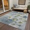 Homeroots 3' X 5' Denim Blue And Sky Blue Floral Washable Indoor Outdoor Area Rug 582746 - alternate 8