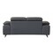 Homeroots 71in Dark Gray And Silver Genuine Leather Loveseat 329679 - alternate 5