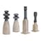 Homeroots Set of Four Natural and Black Resin and Stone Powder Ornate Tabletop, 4PK 517604 - alternate 6