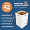 Alp Square Cardboard Disposable Can, White, Corrugated Cardboard, 38, 8 PK ALP-C-42G-8PK-Event Bundle - alternate 5