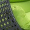 Leisuremod Charcoal Wicker Hanging 2 person Egg Swing Chair with Light Green Cushions ESCCH-57LG - alternate 5