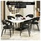 Leisuremod Entice Modern Leather Dining Chair with Iron Legs Open-Back Design in Charcoal, 4PK EC60CH-4 - alternate 5