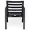 Leisuremod Chelsea Modern Patio Dining Armchair in Aluminum with Removable Cushions, Cherry Red, 2PK CC20BL-CHR2 - alternate 2