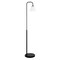 Homeroots 62" Black Arched Floor Lamp With White Frosted Glass Cone Shade 523334 - alternate 1