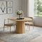 Homeroots 46" Natural Wood Pedestal Base Round Top Dining Table 721086 - alternate 4