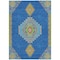 Homeroots 5' X 8' Denim Blue Red And Green Oriental Washable Indoor Outdoor Area Rug 598401 - alternate 5