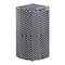 Happimess Chloe 15.56-Gallon All-Weather Wicker/Metal Corner Hideaway Outdoor Trash Can, Navy/White HPM1200B - alternate 10