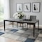 Homeroots 63" Gray and Walnut Faux Marble and Wood Dining Table 716288 - alternate 4