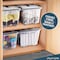 Lifemaster Stackable Storage Box Set, 32 Qt, Nestable, Wheels, Pull-Out Base, Clear, 6PK LIFCTN19 - alternate 7