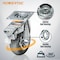 Powertec 8in Heavy Duty Caster Wheels Set, 2 w/ Brakes, Terrain Non-Pneumatic Tire, Industrial Grade 17222 - alternate 4