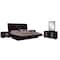 Homeroots Four Piece Wood Brown Solid Wood Bedroom Set With Mirror 343982 - alternate 1