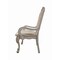 Homeroots Set of Two Tufted White Upholstered Faux Leather And Wood Dining Arm Chairs, 2PK 573331 - alternate 5