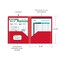 C-Line Products 8-1/2" x 11" Red Two-Pocket Heavyweight Poly Portfolio Folder, 25EA/BX, 6BX/CT 33954-BX - alternate 3
