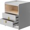 Homeroots 18" White Wood Lighted Two Drawer Nightstand with USB Port and Integrated Tech 564931 - alternate 3