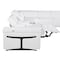 Homeroots White Italian Leather Modular L Shaped Eight Piece Corner Sectional With Console 534881 - alternate 10