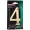 Prosource House Number, Character: 4, 4 in H Character, 2.28 in W Character N-Z044PB3L-PS - alternate 3