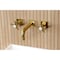 Kingston Brass Double-Handle Wall Mount Bathroom Faucet, Brushed Brass KS6127NX - alternate 4