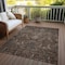 Homeroots 3' X 5' Brown Tan And Charcoal Damask Washable Indoor Outdoor Area Rug 603311 - alternate 6