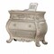Homeroots 34" Antiqued White Solid Wood Three Drawer Nightstand 347133 - alternate 4