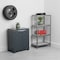 Homeroots 23in Charcoal Plastic Accent Cabinet With Two Doors 668939 - alternate 4